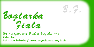 boglarka fiala business card